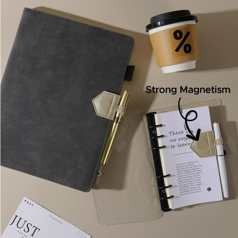 1pc Magnetic PU Leather Bookma - Pen Holder Magnetic recension och pris