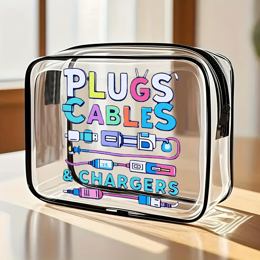 1pc Large Clear Cable Organize - Tech Accessories Travel Organizer Pouch recension och pris