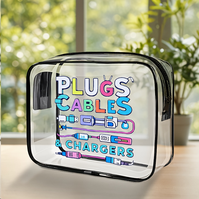 1pc Large Clear Cable Organize - Tech Accessories Travel Organizer Pouch recension och pris