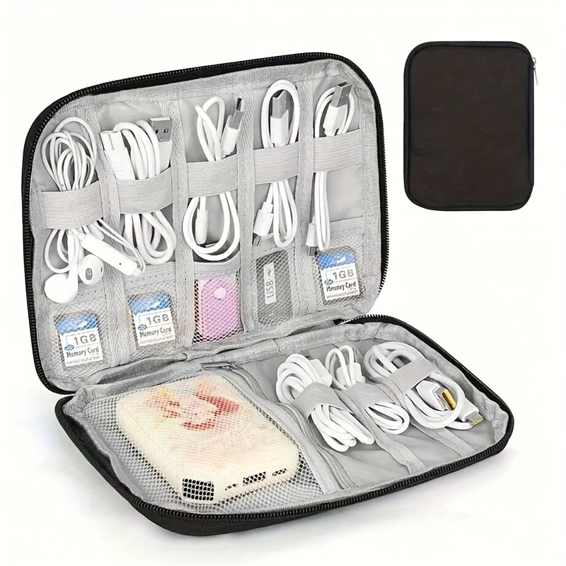 A Multi-Pocket Electronic Acce - Tech Accessories Travel Organizer Pouch recension och pris